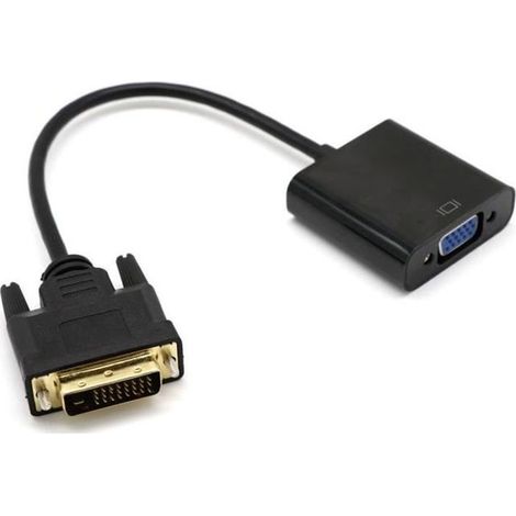 Adaptateur DVI vers VGA WAWPI mâle à femelle adaptateur DVI 24 + 1 VGI XLQ61220707-1909 (1/4)