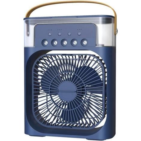 Ventilateur de Climatisation Portable Refroidisseur D'Air Humidifié 3 en 1 avec 7 Couleurs LED Ventilateur (1/4)