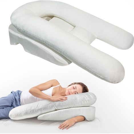 VERCART Cuscino per il sonno laterale, Cuscino con Buco per Braccio,cuscino antireflusso adulti, cuscino per alleviare le spalle