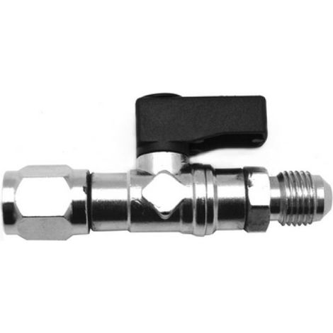 RUBINETTO A SFERA DIRITTO PER BOMBOLETTA R32 1/2 F  x  1/4 M