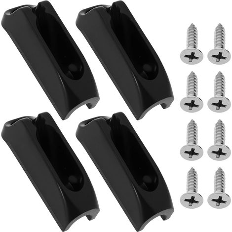 Lot de 4 Taquets Autobloquants - Plastique et Métal - Pour Cordes ≤4mm - Fixation Murale Bateau - Dimensions 44x13x15mm (1/5)