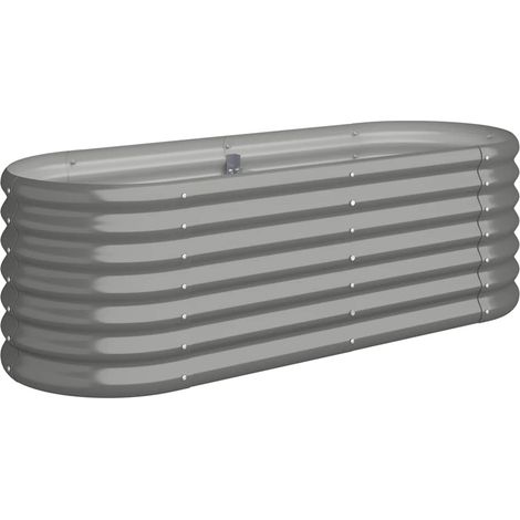 Maison Exclusive - Hochbeet Verzinkter Stahl 114x40x36 cm Grau
