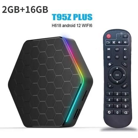 T95Z Plus nouveau botier TV Android 12 H618 lecteur rseau 8K HD botier TV Label (1/4)
