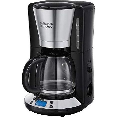Russell Hobbs Victory Libera Installazione Macchina da Caffe' con Filtro Nero, Acciaio Inossidabile 1,25 l 10 Tazze