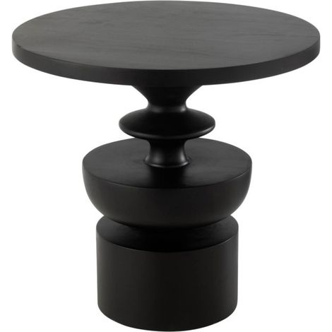 Table d'Appoint en Bois "Goa" 48cm Noir (1/5)