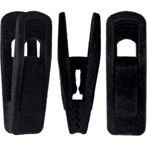 Lot de 20 Clips pour Cintre, Plastique ABS Noir, Bord Lisse, Dents Antidérapantes, Pour Pantalon et ACCESSOIRES POUR PULVERISATEUR (1/4)