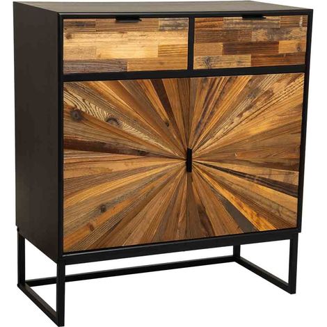 Aparador de madera recuperada marrón 80x39.5x89h cm (1/5)
