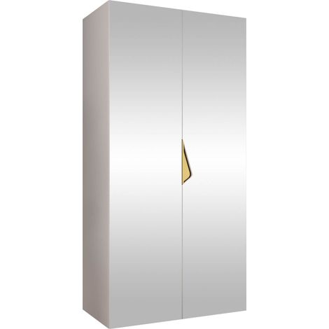 Armoire Hartford 628, Blanc, 202x100x52cm, Portes d'armoire: Avec des charnières, Nombre d'étagères: 0 (1/5)