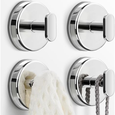 Ganchos de ducha con ventosa: colgador extrafuerte de 6,8 kg para baño, cocina, puerta, espejo, azulejo, cristal – toallas, esponja, abrigo, albornoz – Impermeable y resistente a la corrosión