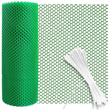 Rouleau de maille en fil de fer pour poulets en plastique 3m Clôture en maille en plastique pour élevage de volailles Filet de balcon de jardin pour décoration de la maison et jardinage, clôture