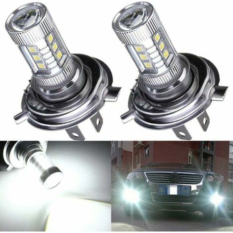 Kit d'Ampoules de Phares à LED H4 9003 HB2 80W 8000LM 8000K pour Phares Antibrouillard, Feux de Croisement, Lot de 2. (1/4)