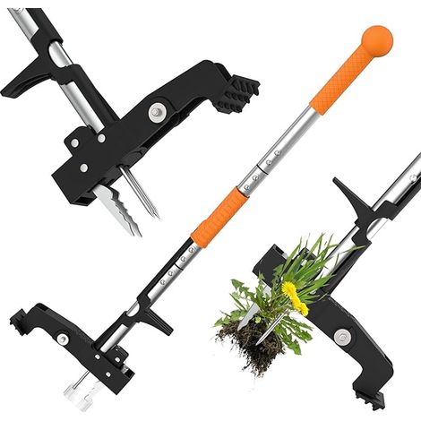 Desherbeur Manuel, Désherbeurs Manuels Debout avec 4 Griffes Puller with Ergonomic Handle 39 Inch Long Weed Weed Removal Tool for Garden (1/5)