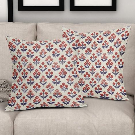 Fuleadture Lot de 1 housse de coussin décorative vintage à motif floral – Housse de coussin style ferme moderne et neutre – Décoration bohème pour canapé, fauteuil, chambre et salon – 50 x 50 cm