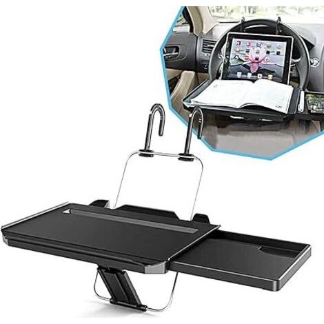 royaluxe-Table de volant, plateau de voiture portable multifonction, table de volant avec plateau, plateau de tasse de voyage, table à manger de voiture