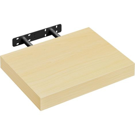 Étagère Murale WOLTU, 30x22.9x3.8cm, Étagère Flottante de CD, Jaune Chêne (1/5)