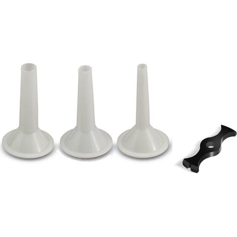 Piastrina per insaccare + Kit 3 imbuti per Tritacarne TC 32 3 Tre Spade