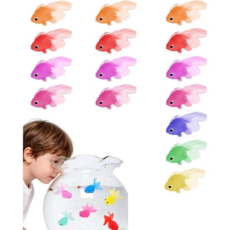 Lot de 15 Faux Poissons Rouges, Réalistes & Flottants pour Aquarium, Décoration de Bassin, Vraie Simulation Aquatique, Durable Sans Entretien (1/5)