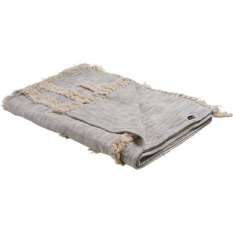 Kuscheldecke HOSPET Baumwolle 130 x 180 cm Grau