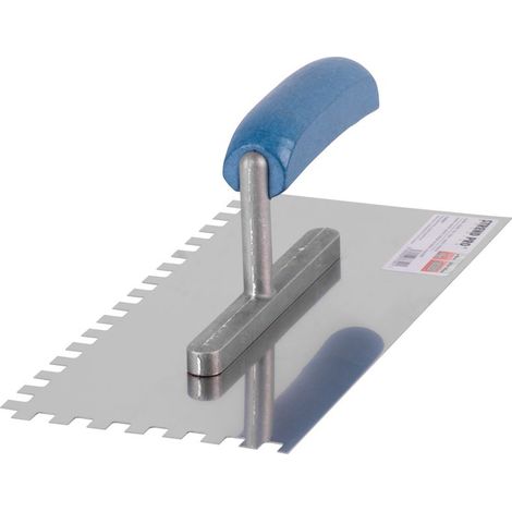 Glättkelle Strend Pro Premium, BlueWood, Holzgriff, 280x130 mm, e4 mm, 0,7 mm, Edelstahl