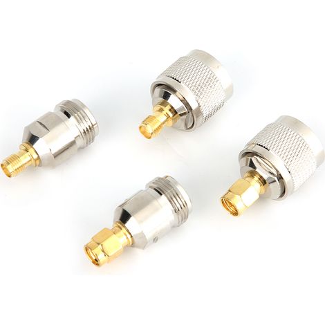 Satz mit 4 50-Ohm-Steckverbindern N JK Stecker/Buchse auf SMA JK Buchse/Stecker (1/5)