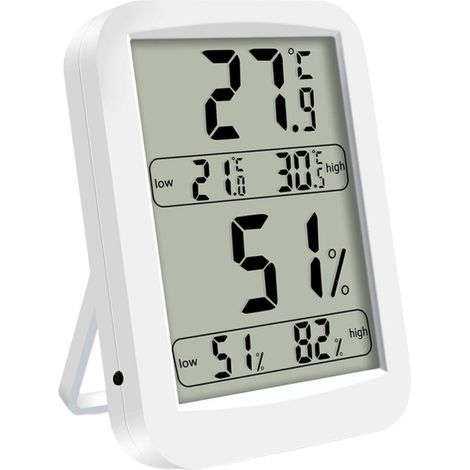 Analoges Zimmerthermometer und Luftfeuchtigkeitsmesser für