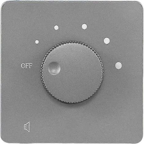 Haut-parleur mural de 50 W à pression constante, 86 positions, avec sélecteur de volume et régulateur de son (gris). (1/5)