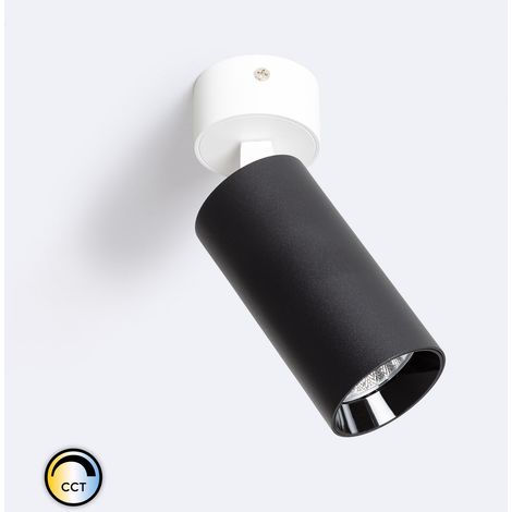 Faretto LED Superficie 9W Alluminio Misoh (2700K - 4000K - 6000K) 38º Bianco / Nero CCT (1/5)