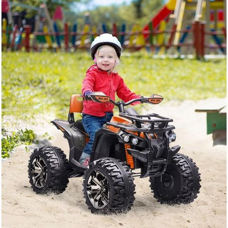 12V Elektro-Quad für Kinder mit Vorwärts-/Rückwärtsfahrt, MP3, LED-Scheinwerfer, Orange HAVRYA (1/4)
