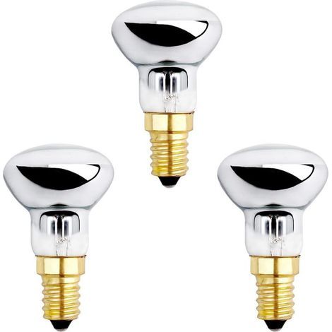 Ampoule E14 R39 25W pour Lampe de Lave, Dimmable, Blanc Chaud 2600K, 250LM, Ampoules Réflecteur Petit Culot pour Chauffer Lampe à Bulles, Lampe à Fusée, Lampe Pailletée, lot de 3 (1/5)