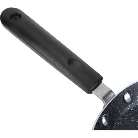 Poêle antiadhésive, compatible avec les plaques à induction et les plaques radiantes, idéale pour le petit-déjeuner, les crêpes, les œufs et les pizzas (petit format 15 cm). (1/5)