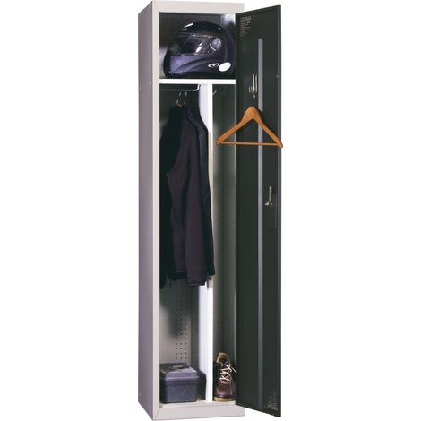 PROVOST - Vestiaire industriel monobloc 1 colonne en acier anthracite - Norme AFNOR D65-760