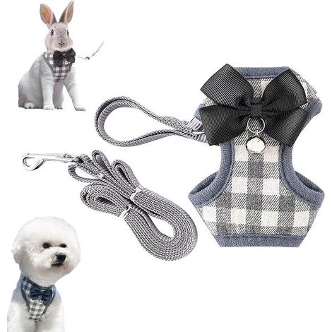 Harnais pour chat XS, ensemble harnais et laisse pour chien, harnais pour lapin et furet avec boucle réglable, convient aux chatons et aux petits animaux (XS) (1/5)