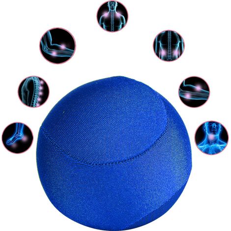 Balle de rééducation pour renforcement musculaire et yoga - Détente et récupération active (Bleu)