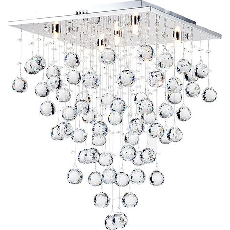 Suspension anneau verre 52,5cm LED 23W Maytoni chromé (1/3)