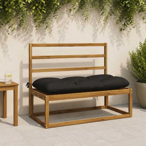 vidaXL Coussin de banc VIANEN 100 % polyester Noir 110 x 50 x 12 cm (1/5)