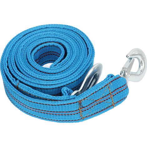Abschleppgurt mit Haken, 4 m, 5 Tonnen Tragfähigkeit, hochfestes Nylon für Pkw, SUVs, Wohnmobile, Anhänger und Quads (1/5)