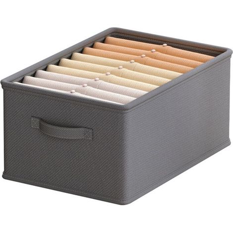 Boîte de Rangement en Velours Gris Foncé 362017 cm (1/5)