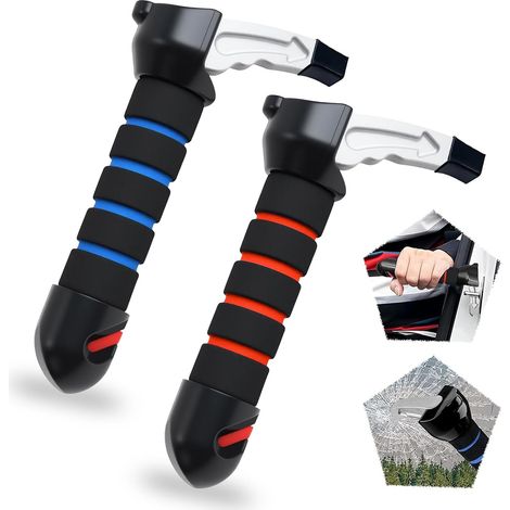 Aide à la portière de voiture, 3 en 1 pour personnes âgées et handicapées, poignée de soutien multifonction, brise-fenêtre et fonction coupe-ceinture de sécurité, outil d'urgence de voiture (1/5)