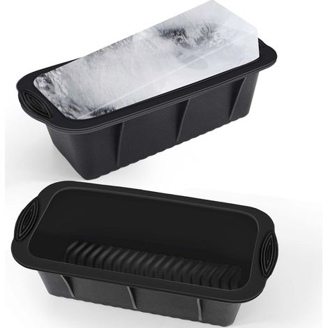 2 pièces Moule grand bloc de glace en silicone pour refroidisseurs  Bloc de glace long, facile à desserrer et sans danger pour les aliments