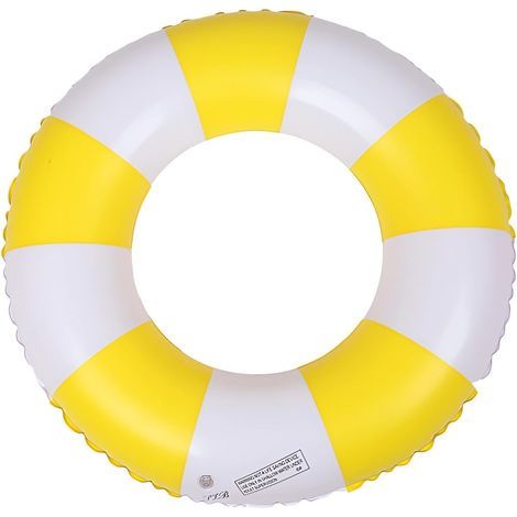 Bouée de Natation de Rond, Anneau de Natation Bouée, Bouée Gonflable Rétro Rayée en PVC Bouée Piscine, Gonflable pour Piscine, Décoration pour Fête de Piscine Plage Partie Jeux Vacances (1/5)
