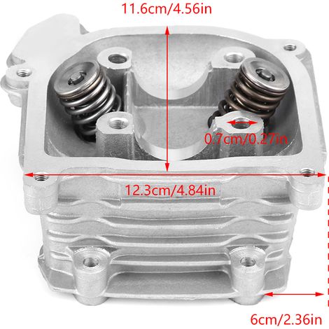 47-mm-Zylinderkopf für GY6 72 cm³ und 80 cm³ 4-Takt-Motoren (139QMB und 139QMA), kompletter Zylinderkopfsatz, Roller-Ersatzteil (1/5)