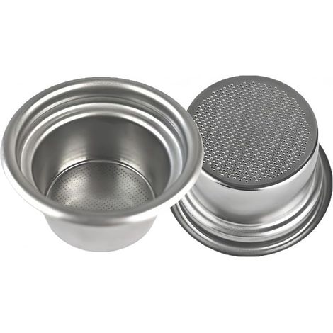Lot de 2 Paniers à Filtre à Café en Acier Inoxydable de 58 mm pour Machine à Café. avec Poignées et Bol à Poudre de 4 Tasses (1/5)