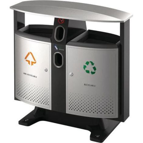 FRANKEL kaiserkraft, Poubelle avec toit, capacité 78 l, l x h (1/5)