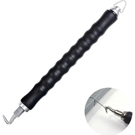Crochet Rétractable Semi-Automatique, Torsadeuse de Torsion de Fil D'armature, Twister en Métal à Poignée Souple, Postuler à pour Fil Métallique Réduire la Fatigue des Mains(Noir) (1/5)