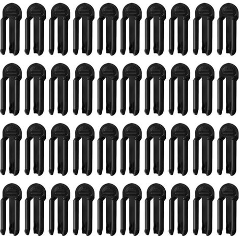 Lot de 60 pinces à sacs poubelle en plastique noir, pratiques et (1/5)