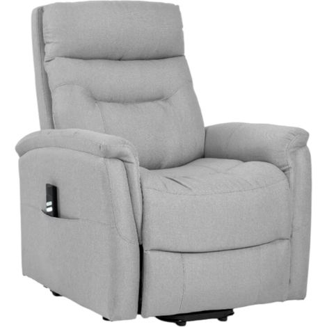 poltrona con recliner e alzata elettrico bellahome "prato" grigio 82x90x108 cm (1/4)