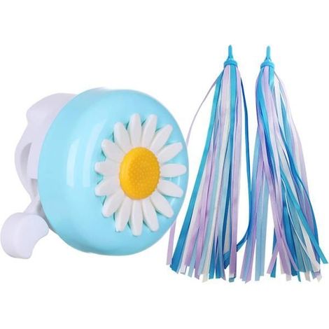 Sonnette et klaxon de vélo pour enfants avec 1 paire de pompons, accessoires de vélo pour garçons et filles,h (1/5)