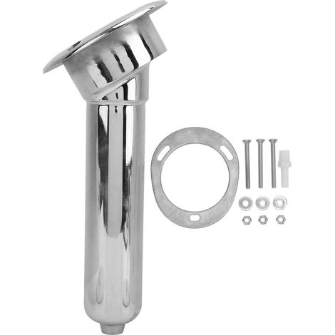 Ortviai Support 2-en-1 pour Canne à Pêche et Gobelet en Acier Inoxydable 316, Diamètre 280 mm, Angle 30°, pour Bateau et Yacht (1/5)