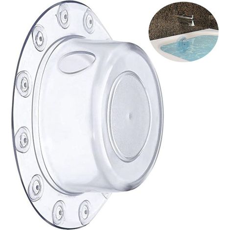 (transparent)Bouchon de vidange de baignoire avec ventouse pour baignoires d'eau profonde, couvercle de vidange profond ajoute de l'eau de la baignoire pour une douche plus chaude et confortable (1/5)