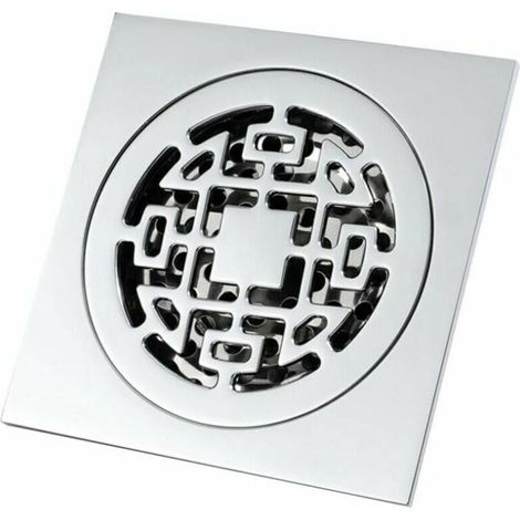 CSPARKV Carré Canal de drain de douche Cheveux catcher-10x10cm, Cuivre Anti odeur Douche, siphon de cheveux Grand-déplacement Douche Les grilles d’écoulement